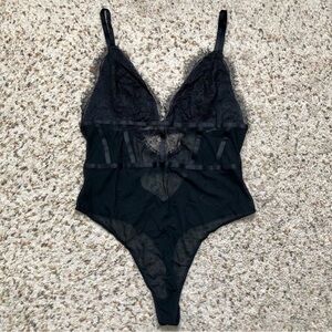 Black Lace Sheer Bodysuit